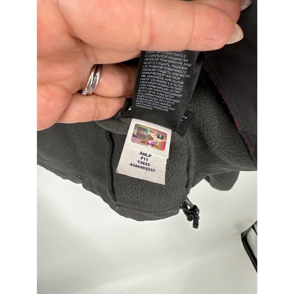 The North Face Polartic Denali Jacket Fleece Zip Up Turtle Neck Black Pink XS - Picture 8 of 8